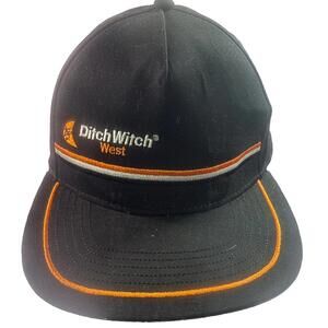 Ditch Witch Blk Flat Bill  Limited Hat & Sticker Crane Oilfield Construction P95